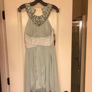 Light mint formal gown